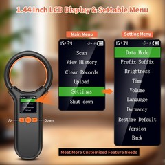 Pet Microchip Scanner Rechargeable RFID EMID FDXB LCD 500 Records Storage