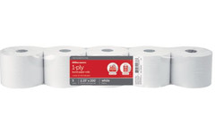Office Depot 1 Ply Bond Paper Rolls, 2-1/4&Prime; x 200&prime;, White, Pack Of 5