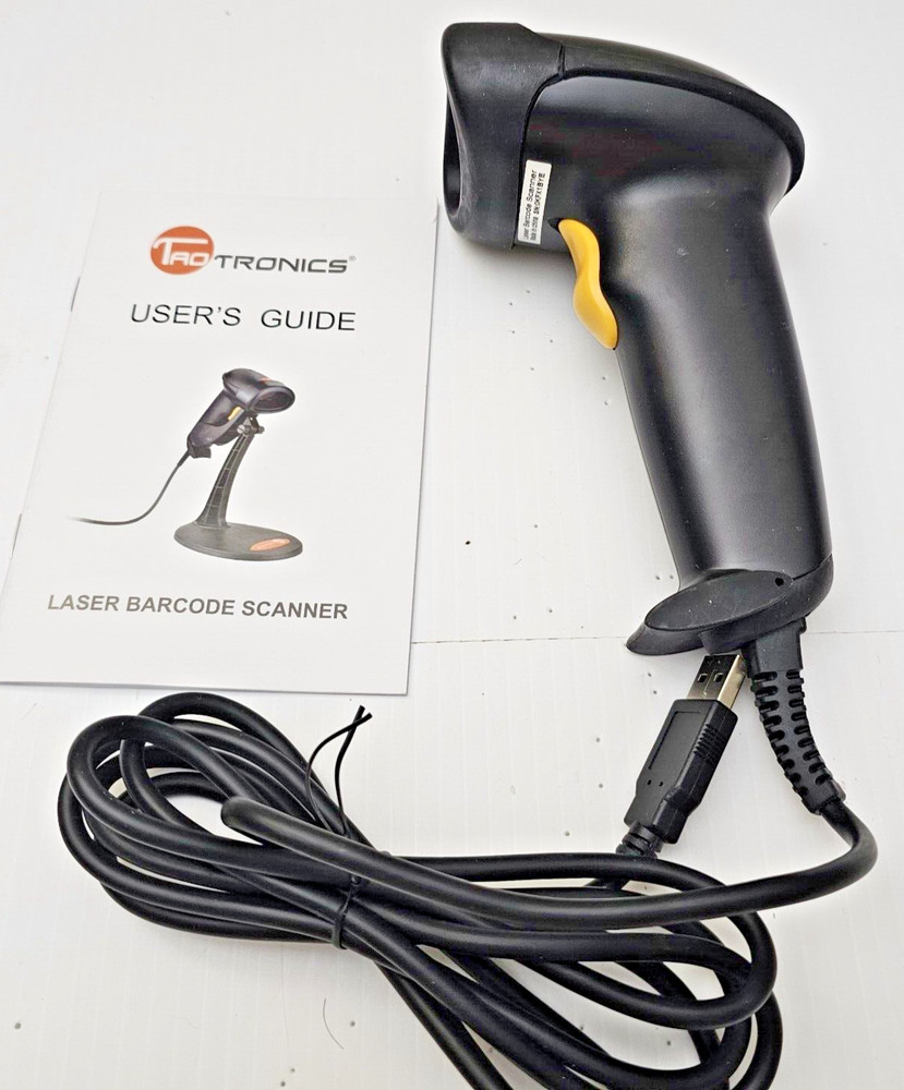 TaoTronics Por ble USB Wired Barcode Scanner 1D Laser Handheld Reader No Stan PA