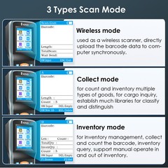 Handheld 2.4G Wireless Barcode Scanner Collector Inventory Counter for Warehous