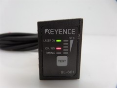 Keyence BL-601 Laser Barcode Scanner W/ BL-U2 Power Supply