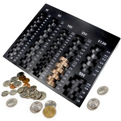 Coin Sorting Tray – Bank Teller Change Counter Coin Counting and Sorting Tray…