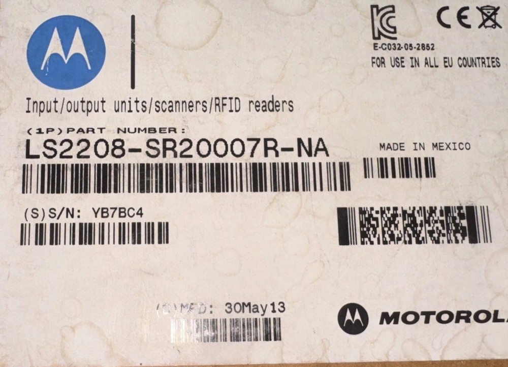 Motorola USB Corded Scanner /w Stand Kit LS2208-SR20007R-NA