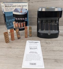 Magnif Accuwrapper Motorized Coin Sorter Sorts Wraps & Counts Coins Bank USA