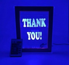 Personalized Tip Box Raffle Fund Raiser Donation Jar Engraved Light Changing LED