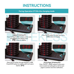 TD163 Restaurant pager system Pagers For Restaurant 45 Buzzers For Food Truck