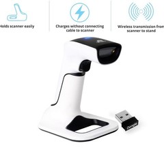 ScanAvenger Wireless Portable 1D&2D with Stand Bluetooth Barcode Scanner: 3-in-1