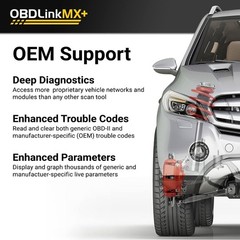 OBD2 Bluetooth Scanner MX+ for iPhone, Android, and Windows