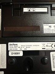 Lot of 2 VeriFone MX915 Credit Card Terminal M177-409-01-R w/ Metal Stands