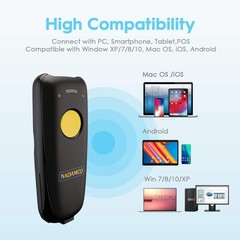 NADAMOO 2D Barcode Scanner Bluetooth 2.4G USB QR Reader BUR3076