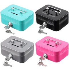 4 Pcs Small Metal Cash with Lock and Slot, Money , Piggy Bank, Coin Bank for …