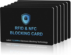 6PCS RFID Blocking Cards Premium Contactless NFC Debit Credit Card Passport Prot
