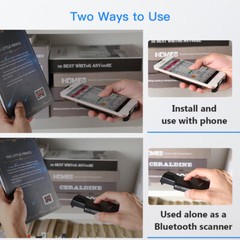 Eyoyo 2D Bluetooth Barcode Scanner Phone Back Clip Wireless Data Matrix Code