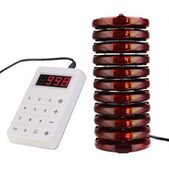Retekess TD158 Wireless Restaurant Buzzer System, 10 Restaurant Waiting Buzzers