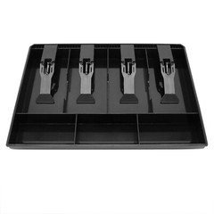 Cash Register Drawer Insert Tray with 4 Bill/3 Coin Compartments for Money St…