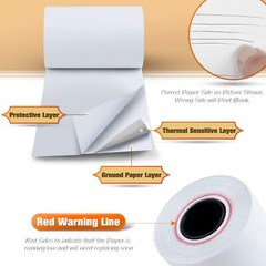 50 Rolls 2 1/4&Prime; x 50&prime; Cash Register Credit Thermal Paper POS Receipt Papers US