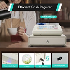 48 Keys Till Fully System Electronic Cash Register / POS System Management NEW