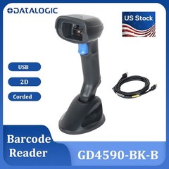 Datalogic Gryphon GD4590-BK-B 1D/2D USB Barcode Scanner Imager with Cable+Base