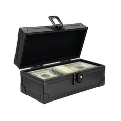Black Lockable Money Box – Aluminium Cash 7&Prime;x3.3&Prime;x3&Prime;