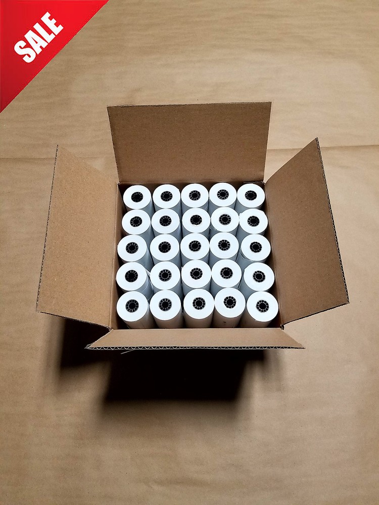 100 Rolls 3 1/8 x 119&prime; Register Paper First Data FD100 FD200 FD300