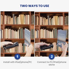 Wireless Barcode Scanner Phone Back Clip 2D QR Code Inventory Reader for iPad PC