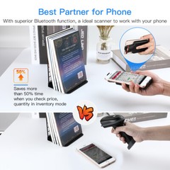Eyoyo Wireless Phone Back Clip 2D QR Code Barcode Scanner PC Reader for Iphone