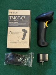 TEEMI Wireless Barcode Scanner Handheld Automatic 1D Laser Rechargeable USB ~NIB