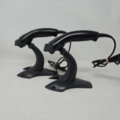 (2) Honeywell 1400G USB Voyager Barcode Scanner Linear 1400G2D-2USB-1 w/ Stand