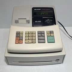 Sharp XE-A102 Electronic Cash Register No Keys Tested Working Cash Drawer