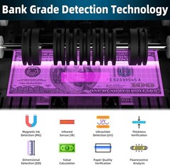 Money Counter Machine with Value Bill Count, Cash Counting Machine for Dollar…