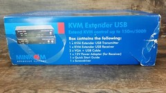 Minicom KVM Extender Complete Kit w/transmitter, Receiver, USB Cables, 12V, Etc