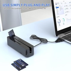 Compact USB Card Reader for Magnetic and NFC Chip Cards – for Windows & Android