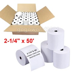2-1/4&Prime; x 50&prime; Thermal Credit Card Cash Register POS Receipt Paper 5 – 600 Rolls