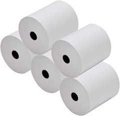 Biodegradable Thermal Receipt Paper 3-1/8&Prime; x 230ft – 5 Rolls with Warning Signal