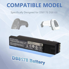 Replacement for Zebra DS8178 Scanner Battery: for DS8100 DS8178 DS8170 DS6878-SR
