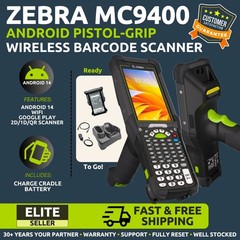 Zebra MC9400 Android Pistol-Grip 2D/1D/QR Barcode Scanner Wireless w/ Cradle!🔥⭐