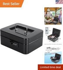 Compact Security Lock Box with 3-Digit Combination – Perfect for Small Valuables