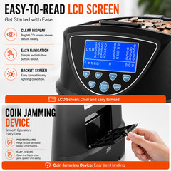 Commercial Coin Counter Machine, Automatic Coin Sorter for U.S. Coins