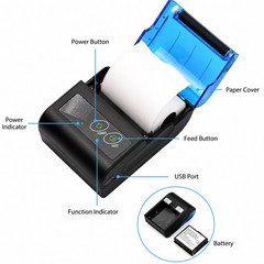 Newest Mini 58mm Portable Thermal Receipt Printer Wireless BT POS Printer O2D3