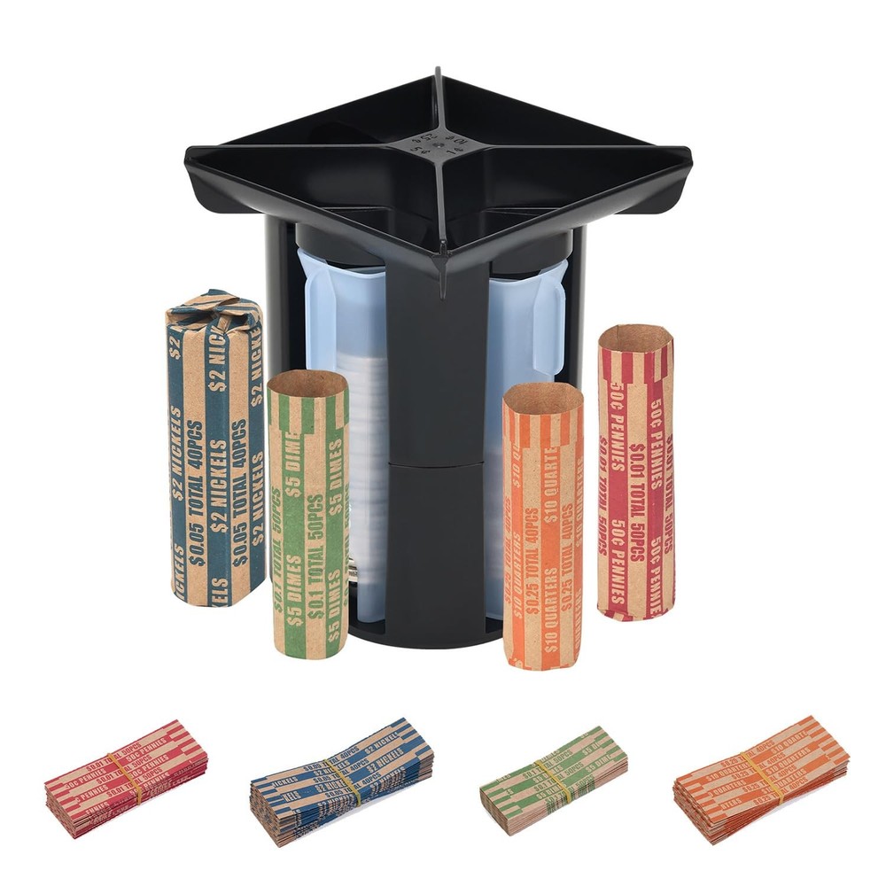 Coin Counter, Coin Sorter Tube, 4in1 Coin Sorter and Wrapper Machine, Change …