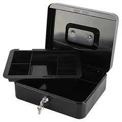 Cash Box with Money Tray and Key Lock for Supermarket School Lockers, Medium