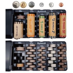 Byteen8 Coin Counter Coin Sorter｜2Packs Mini Coin Counter Tray Coin Sorter Tr…