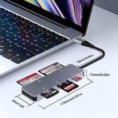 CFast 2.0 Card Reader 5-in-1, USB C USB 3.0 Aluminum Multi-Slot Memory Card A…