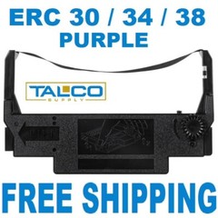 (48) EPSON ERC 30 / 34 / 38 PURPLE INK POS PRINTER RIBBONS ~FREE SHIPPING~