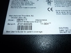 METROLOGIC BARCODE SCANNER IS870-1T