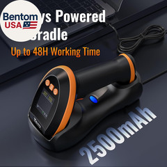 Barcode Scanner Wireless with Screen: Pro Version 1D 2D QR with Setting Keypad C