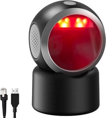 2D Barcode Scanner, Omnidirectional Hands-Free USB Wired Barcode Reader Platform