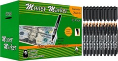 Lightweight Counterfeit Detector Pens – 30 Count Money Marker with Chisel Tip