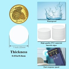 10pcs RFID T5577 Sticker 125kHz Rewritable Adhesive Tag 25mm