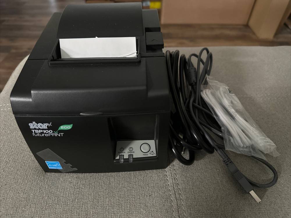 Star Micronics TSP143IIU USB, Cutter, Black Eco, TSP100 Eco Incl.: power supply